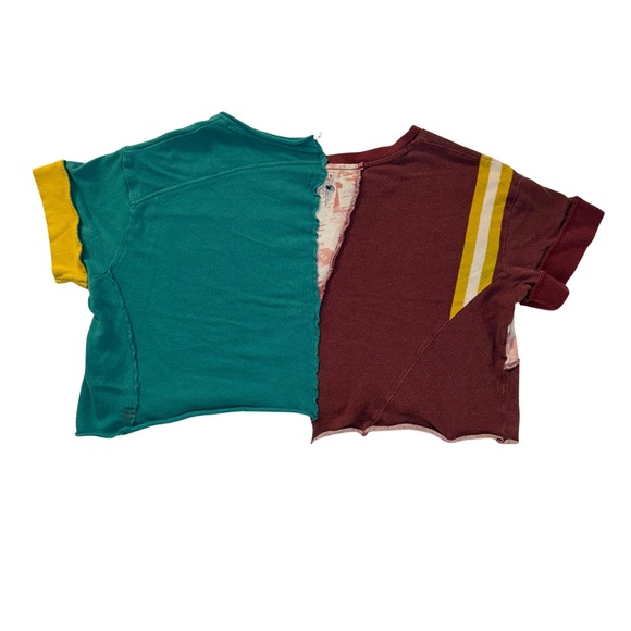 BDG Maroon and Teal Short Sleeve Mini Tee - Picture 2 of 4